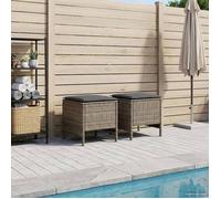 vidaXL Lot de 2 repose-pieds de jardin gris et gris foncé 38 x 38 x 45 cm, solutions créatives, design moderne, innovations techniques, façonner ensemble l'avenir, stratégies pour une croissance