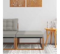 vidaXL Pouf d'Extérieur Bois d'Acacia Massif Naturel, Meubles de Balcon, Style Moderne en extérieur, Ensemble de Salon en Bois d'acacia Durable pour Confort et détente au Jardin