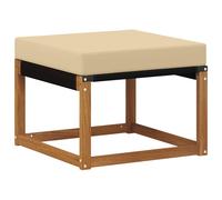 vidaXL Pouf d'Extérieur Bois d'acacia massif et tissu en textilène