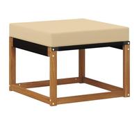 vidaXL Pouf d'Extérieur Bois d'acacia Massif et Tissu en textilène, Mobilier de Balcon, Style Moderne, Design résistant, Bois d'acacia, idéal pour Le Jardin et l'extérieur