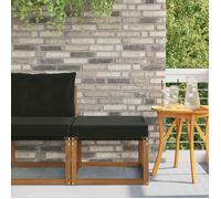 vidaXL Pouf d'Extérieur Bois d'acacia massif et tissu Textilène 900595