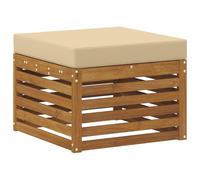 vidaXL Pouf d'extérieur en bois d'acacia massif - Moderne, modulable, résistant aux intempéries