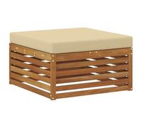 vidaXL Pouf d'Extérieur Bois d'Acacia Massif Naturel, Mobilier de balcon, utilisation moderne de jardin, aménagement extérieur stylé, résistant aux intempéries, surface facile à nettoyer, design adapt