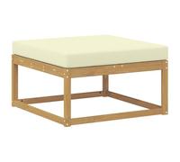 vidaXL Pouf d'Extérieur Polyester Blanc, Mobilier de jardin, moderne et modulable, sectionnel durable, détente élégante et flexible