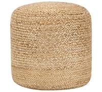 vidaXL Pouf fait à la main en jute – Repose-pied tabouret portable pour salon intérieur