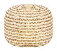 vidaXL Pouf Fait à la Main Jute Repose-Pieds Tabouret Siège Chaise Bout de Canapé Salon Chambre à Coucher Intérieure Salle de Séjour Maison