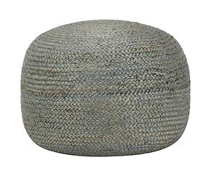 vidaXL Pouf Fait à la Main Repose-Pied Tabouret Appui Pied Portable Salon Intérieur Maison Chambre à Coucher Salle de Séjour Jute Vert Olive 45x30 cm