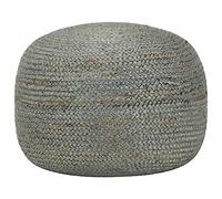 vidaXL Pouf repose-pied fait à la main en jute vert olive 45x30 cm