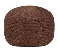 Pouf Fait À La Main Marron 40 X 45 Cm Jute Marron