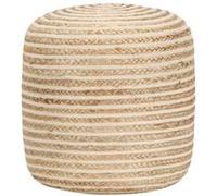 vidaXL Pouf fait main - Repose-pied en jute 40x45 cm, portable pour salon et chambre