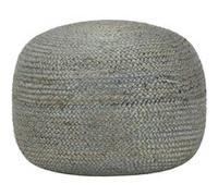 vidaXL Pouf repose-pied fait à la main en jute vert olive 45x30 cm