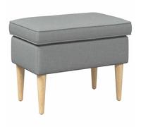 vidaXL Pouf Gris Clair 55 x 35 x 41 cm Polyester