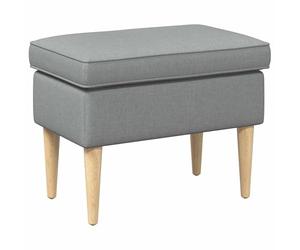 vidaXL Pouf Gris Clair 55 x 35 x 41 cm Polyester