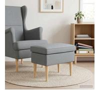 vidaXL Pouf Gris Clair 55 x 35 x 41 cm Polyester