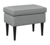 vidaXL Pouf Gris Clair 55 x 35 x 41 cm Tissu, Pouf Moderne, Assise compacte pour Salon et Chambre, Tabouret Versatile avec Coussin en Mousse pour déco
