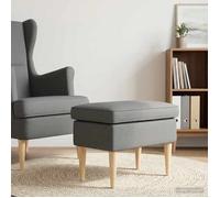 vidaXL Pouf Gris foncé 55 x 35 x 41 cm 42029977