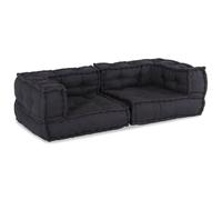 vidaXL Pouf modulaire Anthracite 140x70x36 Tissu, canapé, canapé Convertible, canapé Tissu, canapé modulable, Coussin Palette, canapé de Sol, Divan