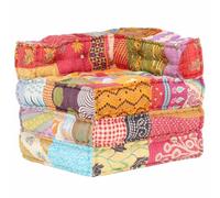 vidaXL Pouf Modulaire Chaise Longue Canapé Convertible de Salle de Séjour Chaise Simple Sofa de Salon Maison Intérieur Patchwork Tissu