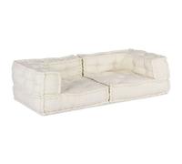 vidaXL Pouf modulaire crème 140x70x36 tissu