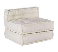 vidaXL Pouf modulaire crème 70x70x54 tissu