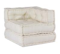 vidaXL Pouf modulaire crème 70x70x54 tissu