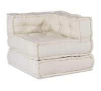 vidaXL Pouf modulaire crème 70x70x54 Tissu, canapé, canapé Convertible, canapé Tissu, canapé modulable, Coussin Palette, canapé de Sol, Divan
