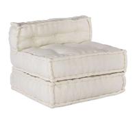 vidaXL Pouf modulaire crème 70x70x54 Tissu, canapé, canapé Convertible, canapé Tissu, canapé modulable, Coussin Palette, canapé de Sol, Divan