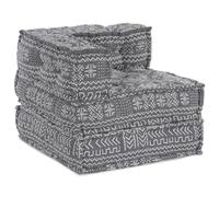 vidaXL Pouf Modulaire Gris Clair 70x70x54 en Tissu