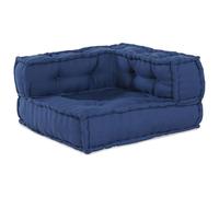 vidaXL Pouf modulaire Indigo 140x70x36 en Tissu