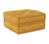 Vidaxl Pouf Modulaire Jaune 70x70x36 Tissu Jaune