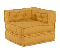Vidaxl Pouf Modulaire Jaune 70x70x54 Tissu