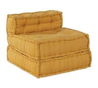 vidaXL Pouf modulaire jaune 70x70x54 tissu, canapé, canapé convertible, canapé tissu, canapé modulable, coussin palette, canapé de sol, divan