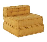 Vidaxl Pouf Modulaire Jaune 70x70x54 Tissu Jaune