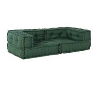 Vidaxl Pouf Modulaire Vert 140x70x36 Tissu