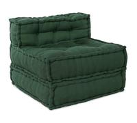 vidaXL Pouf modulaire vert 70x70x54 tissu, canapé, canapé convertible, canapé tissu, canapé modulable, coussin palette, 4019034