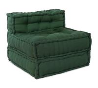 vidaXL Pouf modulaire Vert 70x70x54 Tissu, canapé, canapé Convertible, canapé Tissu, canapé modulable, Coussin Palette, canapé de Sol, Divan