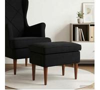 vidaXL Pouf Noir 55 x 35 x 41 cm Velours 42029999