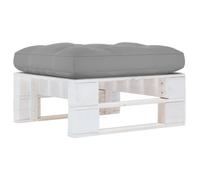 vidaXL Pouf palette de jardin, Bois de pin imprégné de blanc