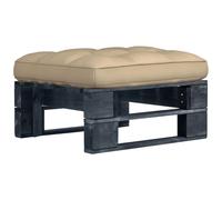 vidaXL Pouf palette de jardin Bois de pin imprégné de noir