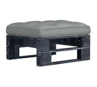 Vidaxl Pouf Palette De Jardin Bois De Pin Imprégné De Noir Noir