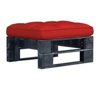 vidaXL Pouf palette de jardin Bois de pin imprégné de noir Noir G