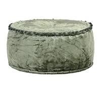 vidaXL Pouf Rond Repose-Pied de Salle de Séjour Tabouret de Salon Repose-Pied de Chambre à Coucher Maison Intérieur Velours 40x20 cm Vert
