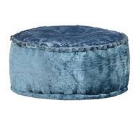 Vidaxl Pouf Rond Velours 40x20 Cm Bleu Bleu