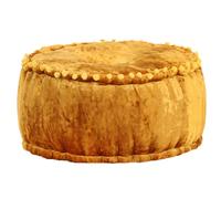 Vidaxl Pouf Rond Velours 40x20 Cm Moutarde