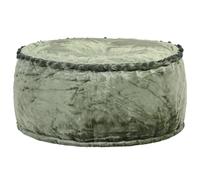 vidaXL Pouf Rond Velours 40x20 cm Vert