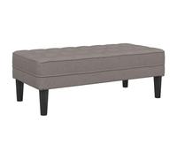 vidaXL Pouf Taupe 113cm x 57 pour Le Salon et la Chambre. Tissu texturé avec Un siège Confortable. Capacité de 110kg. Montage Facile. Meubles d'intérieur contemporains et Polyvalents.