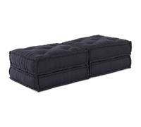 Poufs Modulaires Vidaxl 2 Pcs Anthracite En Tissu