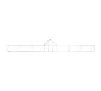 Kippenren 14x2x2 m gegalvaniseerd staal144564