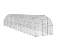 Vidaxl Poulailler 2,5x12x2,25 M Acier Galvanisé