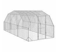 Vidaxl Poulailler 2,5x6x2,25 M Acier Galvanisé